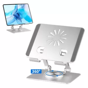 Tablet Stand Holder Adjustable Desktop Stand Foldable Aluminum For Phone ipad - Picture 1 of 12