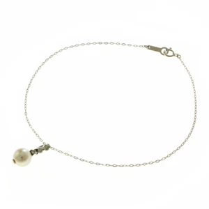 4℃ Bracelet K18 white gold Pearl diamond used - Picture 1 of 5