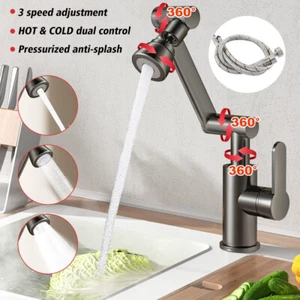 2025 Kitchen Faucet 360° Swivel Sink Sprayer Mixer Tap Single Handle Bathroom - Picture 1 of 28