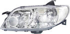 Fits PROTEGE5 02-03 HEAD LAMP LH, Lens and Housing, Aluminum Bezel, Hatchback