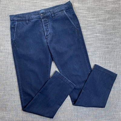 Edwin Japanese 55 Chino Jeans Men’s 34W 32L Indigo Navy Cotton Twill Tapered Fit - Image 1 of 4