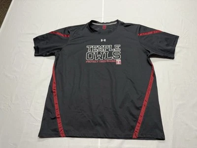 Temple Owls NCAA Under Armour Heat Gear Shirt Size XL - Image 1 of 4