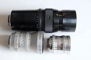 C Mount Camera Lens Job Lot, Som Berthiot, Cosmicar, Canon PLEASE READ - Picture 1 of 6