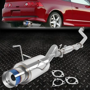 FOR 02-06 ACURA RSX DC5 NON TYPE-S 4" BURNT MUFFLER TIP CATBACK EXHAUST SYSTEM - Picture 1 of 1