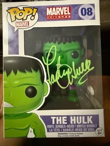 The Hulk Funko Pop 08 Firmado por Lou Ferrigno Certificado de Autenticidad JSA Marvel - Imagen 1 de 5