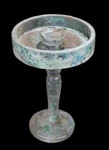 Maravillosa estatua de lámpara de aceite antigua china tallada a mano de cristal * redonda * - Imagen 1 de 7