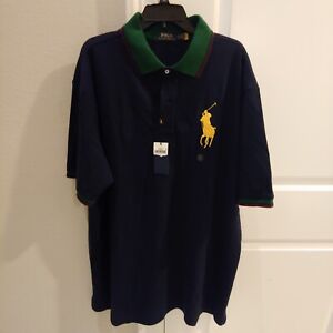 Polo Ralph Lauren Classic Fit XXL Big Pony Short Sleeve Polo Shirt Blue New