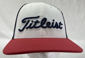 Titleist Flag Tour Players Performance USA Flag Golf Hat Navy Mesh Strapback GUC - Picture 1 of 8