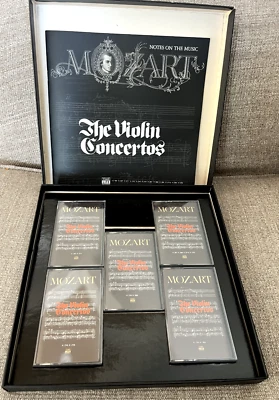 1980 Time Life Mozart THE VIOLIN CONCERTOS 5 Cassette Set & MUSIC NOTE BOOKLET - Image 1 of 4