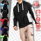 Men’s Full Zip Fleece Jumper with Hood, Heavyweight Workwear Casual Winter Top