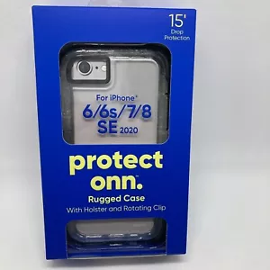 Robuste iPhone 6/6s/7/8/SE 2020 Hülle mit Holster & drehbarem Clip - Bild 1 von 6