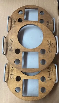 Casa Noble Tequila Wooden Stainless Steel Service Serving Tray Shot Glass Bottle - Image 1 of 3