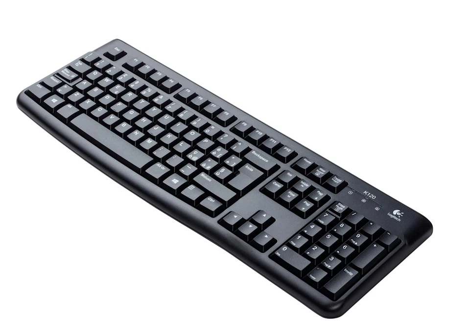 Logitech Deluxe K120 Keyboard, USB - Black (Italiano) 920-02517 - scatola avana - Immagine 1 di 3