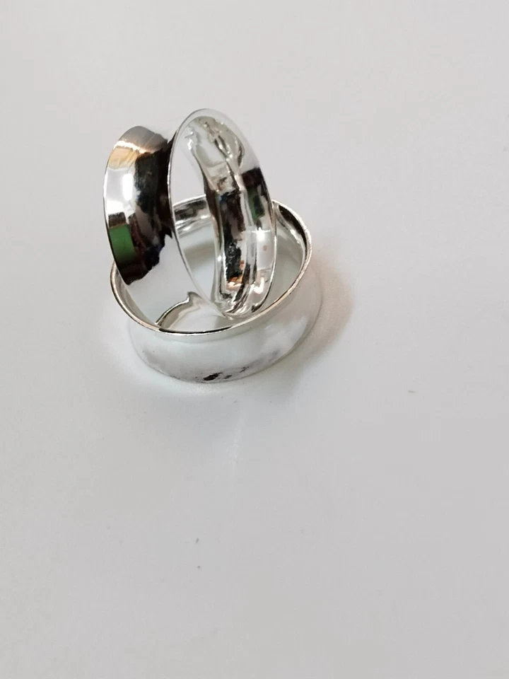 Sterling Silver Double Side Flare Plug, Tunnel Ear Stretcher Gauges, Silver Plug - Image 1 of 4