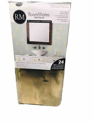 Room Mates Wall Decals 24 Ct Foil Laminado Metallico Calcamonias-0pen Box - Image 1 of 4