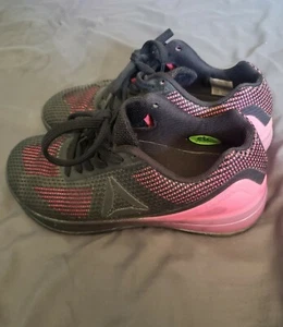 Womens Reebok Crossfit Nano 7, Black Mesh With Pink, Size 6.5 - Picture 1 of 5