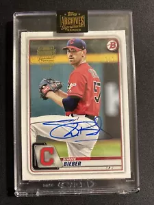 2020 Topps Archives Signature Series Shane Bieber Auto 1/1 Autograph Indians #13 - Picture 1 of 7