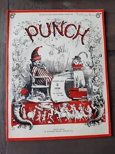 Punch Magazine Feb 8 1950 Issue British Satire Humour Humor UK - Picture 1 of 6