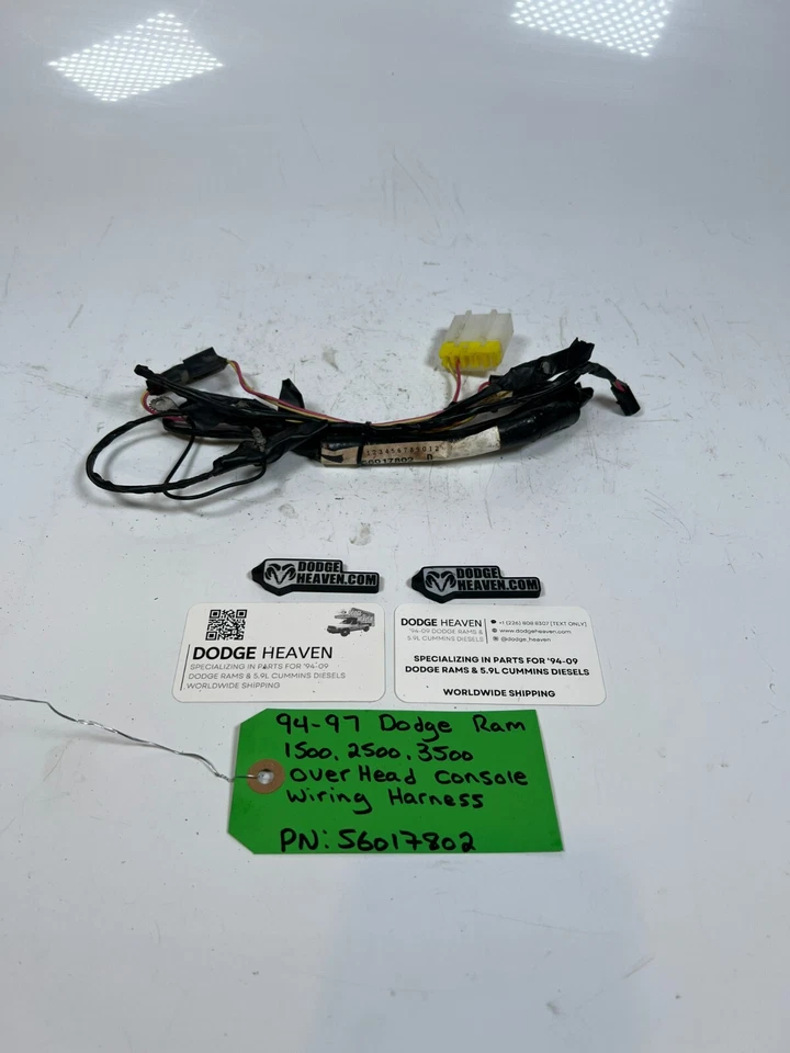 Жгут проводов для верхней консоли Dodge Ram 1500-3500 1994-1997 годов выпуска от оригинального производителя 56017802 - Изображение 1 из 4