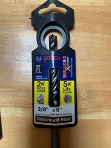 1 Bosch HCFC 3/8 X 6 Bulldog Xtreme Drill Bit Concrete W/ Rebar Hammer Drill NEW - Foto 1 di 2