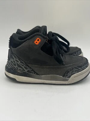 Air Jordan 3 Retro Fear Pack Gris Niño Pequeño 7C DM0968-080 Zapatos de Bebé Foto 1 de 4