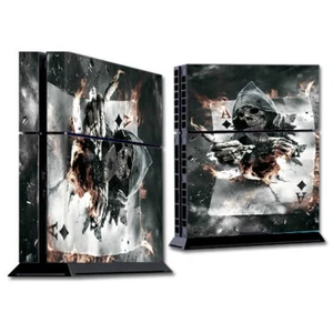 PS$ Playstation console skins decals wrap - Ace Diamonds Grim Reeper Skull - Picture 1 of 1