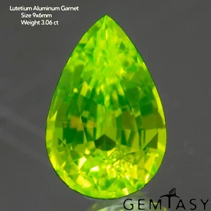 Piedra cortada - LuAG Amarillo neón Czochralski (tirado) cultivado en laboratorio 9x6 mm 2,84-3,06 quilates - Imagen 1 de 5