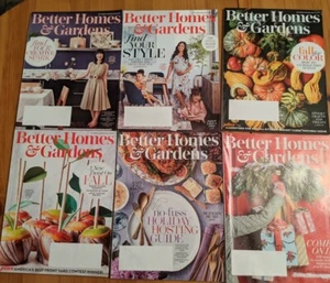 SIX Better Homes & Gardens Magazines Fall Thru Holidays 2018-19 - Picture 1 of 7