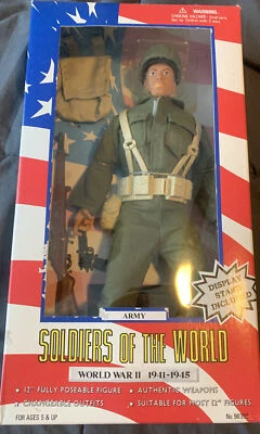 Soldados del Ejército Mundial Segunda Guerra Mundial 1941-1945 Figura Posable 12" - a9 Foto 1 de 4
