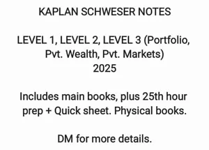 2025 Kaplan Schweser Notes CFA Level 1, Level 2, Level 3 books - Picture 1 of 1