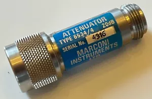 ATENUADOR MARCONI WEINSCHEL 20dB 5W 18GHz PRECISIÓN TIPO N 6534/4 fba10a16 - Imagen 1 de 4