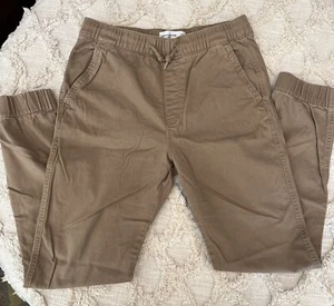 Abercrombie Kids Pants Khaki Elastic Waist Side Pocket Jogger Size 15/16 Reg - Picture 1 of 7