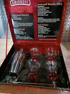 Vintage Smirnoff Glass Gift Set collectable party decor