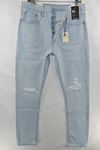 Neu Levi's Premium 501 S Skinny High Rise Big E blaue Damenjeans Größe 32 x 32 - Bild 1 von 12
