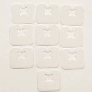 Bread Bag Clips Tags Ties 10 Pack White Traditional Retro Vintage Designed V.5 - Picture 1 of 12