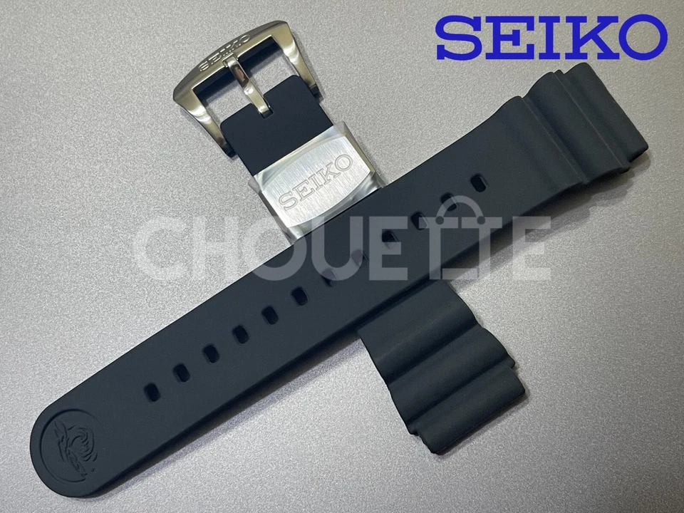 Seiko Black Turtle Silicon Watch Band 22 Mm Srp777 Strap Only R02F011J0