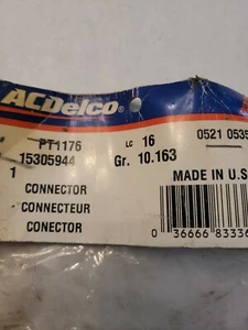 Conector de arnés de cableado de cuerpo genuino GM GM 15305944 ACDelco PT1176 OEM NUEVO - Imagen 1 de 6