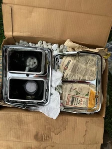 1977 1978 Chrysler Cordoba Chrome Headlight Trim and buckets LH & RH MOPAR OEM - Picture 1 of 1