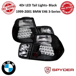 Spyder LED Tail Lights Black Pair For 1999-2001 BMW E46 3-Series 4Dr #5000736 - Bild 1 von 12