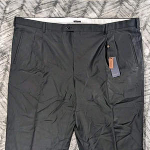 ZANELLA Wool Pleated Quattro Lame Stretch Waist Dress Pants Made Italy 52X37 NWT - Picture 1 of 15