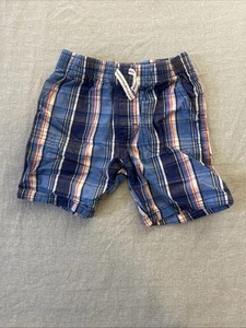 Nautica Boy Youth Size4T Red/ Blue Plaid Classic Shorts. - Picture 1 of 6