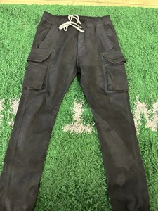 Size L - Rick Owens Mastodon Wax Cargo Pants - Black - Picture 1 of 12