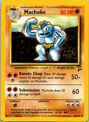 Machoke 049/130 Base Set 2 Uncommon LP/MP - Image 1 of 2