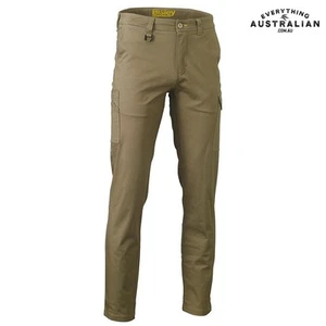 Bisley BPC6008 Stretch Cotton Drill Cargo Pants Khaki - Picture 1 of 2