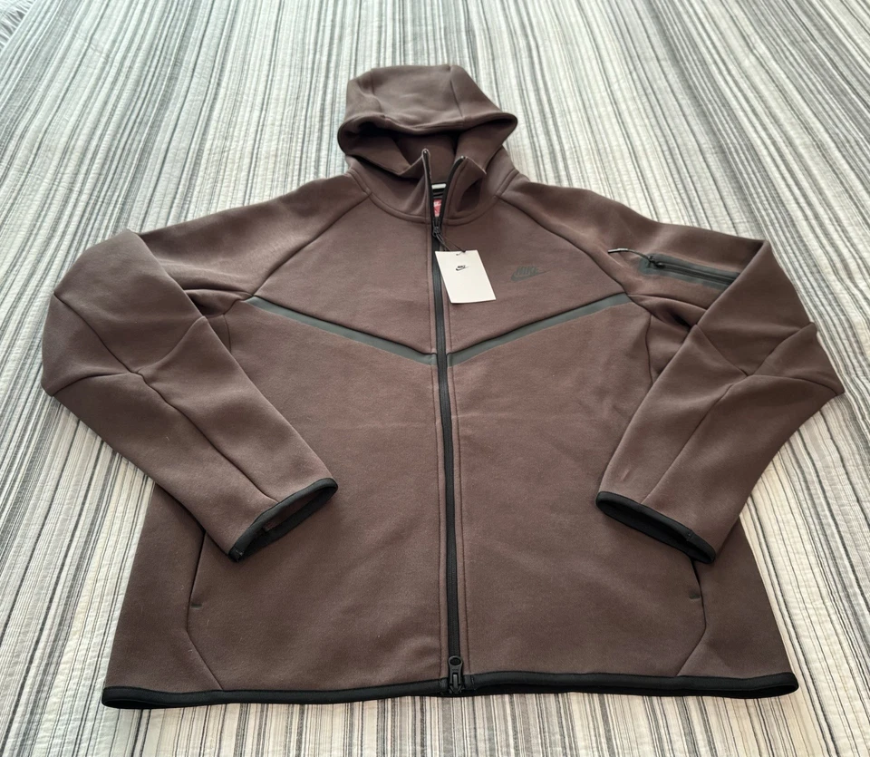 Nike Tech Fleece Windrunner Baroque Brown Men's Size Medium Full Zip HV0949-237