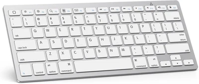Wireless Bluetooth Keyboard for iPad 10th Gen, Pro, Air, Mini & More - White - Image 1 of 4