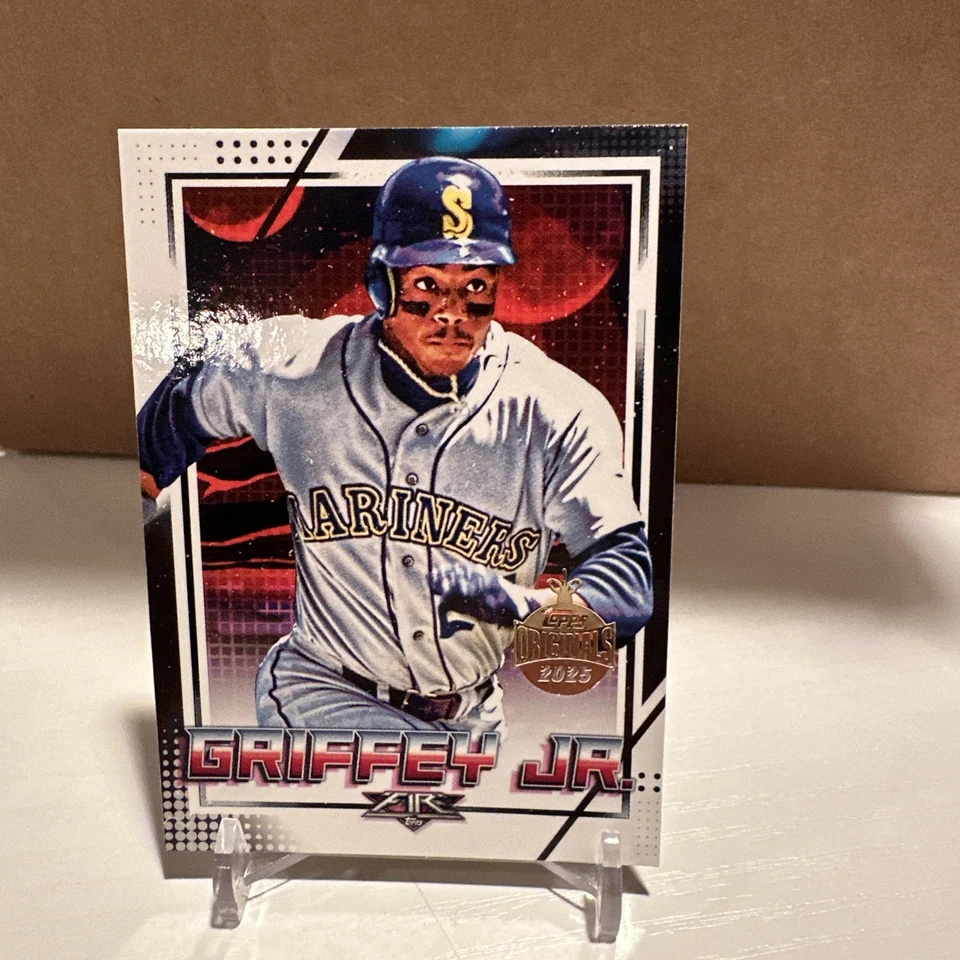 2025 Topps Holiday Advent Ken Griffey Jr 2020 Topps Fire Buyback  Gold Seal  - Image 1 of 3