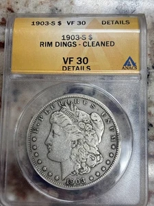 1903 S Morgan Silver Dollar ANACS VF-30 - Picture 1 of 4