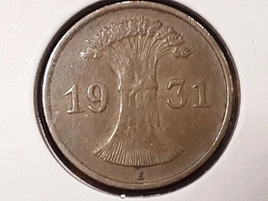 1931-E Deutschland 1 Pfennig schöne Münze - Bild 1 von 2