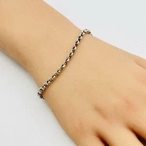Vintage FBM 835 Silver Rolo Bracelet Friedrich Binder Monsheim Fits 7.5" Wrist - Picture 1 of 7